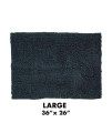 My Doggy Place Washable Microfiber Chenille Dog Door Mat - Large (36 x 26) - Charcoal