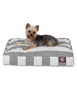 Majestic Pet Vertical Stripe gray Small Rectangle Pet Bed