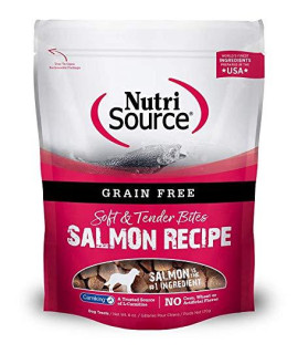 Nutrisource Grain Free Salmon Bites Dog Treats 6Oz
