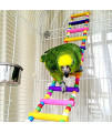 Bird Parrot Toys Ladders Swing Chewing Toys Hanging Pet Bird Cage Accessories Hammock Swing Toy for Small Parakeets Cockatiels, Lovebirds, Conures, Macaws, Lovebirds, Finches (12 Ladders)