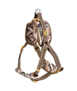 Browning Padded Dog Harness Hunting Dog Harness, Padded Straps, Camo, Shadow Grass Blades, Small