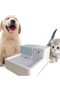 Uniclife 0.5 Gallon Pet Water Fountain For Dog And Cat Small Cuboid Automatic Electric Drinking Bowl With Led Light Filter And Water Pump Accessories Inside The Fountain Body