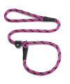 Mendota Pet Slip Leash - Dog Lead and collar combo - Made in The USA - Black Ice Raspberry, 12 in x 6 ft - for Large Breeds