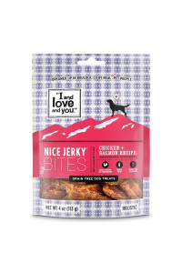 I and love and you Nice Jerky Bites - grain Free Dog Treats Salmon + chicken 4-Ounce Pack of 1