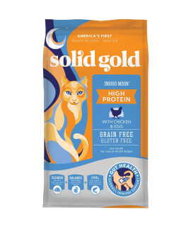 Solid gold Indigo Moon - Dry cat Food with Digestive Probiotics for cats - grain & gluten Free - with Vitamins & High Protein - Omega 3 for cats - Low carb Superfood - Made with Real chicken - 6 LB