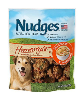 Nudges Natural Dog Treats Homestyle Made with Real Chicken, Peas, and Carrots