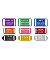 Slide-On Pet ID Tag collar Tag 3 Sizes & 9 colors to choose from (Blue, Small)