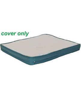 PetBed4Less cream color Super Soft Fleece Plush Top with green canvas Sides Pet Bed Dog Bed Zipper cover Small Medium to Super Large - 8 Sizes - Replacement Zipper cover only