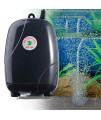 TopYart Ultra Silent Air Pump 2 Air Bubble Disk Stone Aerator Aquarium Fish Tank Pond Pump Hydroponic Oxygen with 2 Air Stone/2M Silicone Tube (Black)