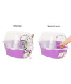 Covered Litter Box, Jumbo Hooded Cat Litter Box Holds Up to Two Small Cats Simultaneously,Extra Large Purple by Petphabet