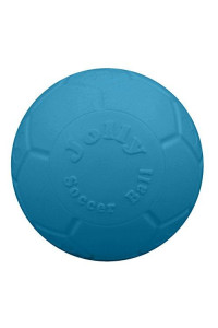 Jolly Pets Medium Soccer Ball Floating-Bouncing Dog Toy, 6 inch Diameter, Ocean Blue