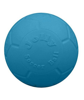 Jolly Pets Large Soccer Ball Floating-Bouncing Dog Toy, 8 inch Diameter, Ocean Blue