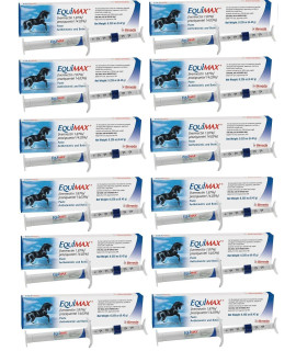 (12 Pack) Bimeda Equimax Horse Wormer Ivermectin 1.87 Percent and Praziquantel 14.03 Percent Paste Tube