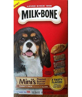 Milk-Bone MiniS Peanut Butter Flavor Dog Treats Variety Pack - 15-Ounce