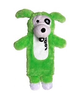 Rogz CS01?L Thinz Plush Dog Toy, Small, Green