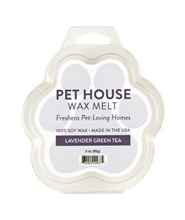 One Fur All 100% Natural Soy Wax Melts, Pack of 2 by Pet House - Long Lasting Pet Odor Eliminating Wax Melts Non-Toxic, Dye-Free Unique, Made in USA (Lavender green Tea, 2 Pack)