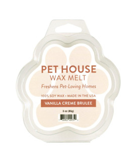 One Fur All 100% Natural Soy Wax Melts in 20+ Fragrances, Pack of 2 by Pet House - Long Lasting Pet Odor Eliminating Wax Melts, Non-Toxic Pet Wax Melts, Made in USA (Vanilla creme Brulee)
