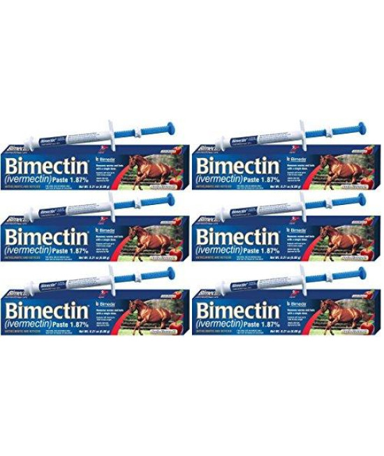 Bimectin Ivermectin Paste Horse Wormer (1.87 Ivermectin) - 6 DOSES, Model: , Home & Outdoor Store