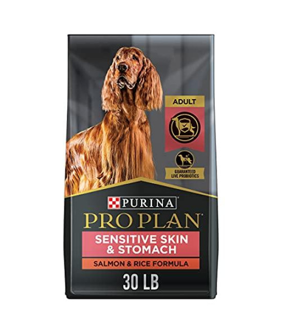 Purina Pro Plan Sensitive Skin and Stomach Dog Food With Probiotics for Dogs, Salmon & Rice Formula - 30 lb. Bag