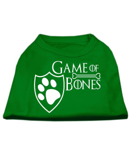 Mirage Pet Products game of Bones Screen Print Dog Shirt Large green