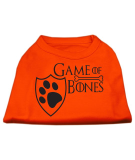 Mirage Pet Products game of Bones Screen Print Dog Shirt X-Large Orange