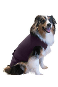 SurgiSnuggly E collar Alternative - Protects Your Pets Wounds and Bandages, Aids Hot Spots, and Provides Anti Anxiety Relief Made in America (2XL, Plum)