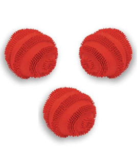 Latex Spiny Ball With Squeaker Dog Toy Size:Pack Of 3 Color:Assorted