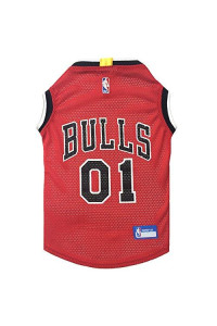 NBA CHICAGO BULLS DOG Jersey, Large - Tank Top Basketball Pet Jersey