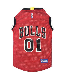 NBA CHICAGO BULLS DOG Jersey, Large - Tank Top Basketball Pet Jersey