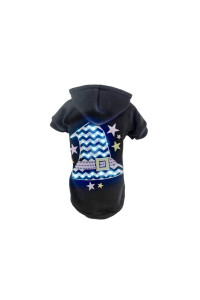 Pet Life Santas Magical Hat LED Lighting christmas Dog Sweater or Pet costume with Pull-Over Dog Hoodie