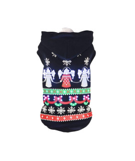 Pet Life A LED Lighting Patterned Holiday Hooded Sweater Pet costume