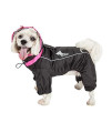 DOGHELIOS Weather-King Windproof Waterproof and Insulated Adjustable Full Bodied Pet Dog Jacket Coat w/ Heat Retention Technology, Small, Black