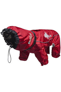 DOGHELIOS Weather-King Windproof Waterproof and Insulated Adjustable Full Bodied Pet Dog Jacket Coat w/ Heat Retention Technology, X-Small, Red