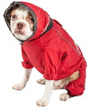 DOGHELIOS Weather-King Windproof Waterproof and Insulated Adjustable Full Bodied Pet Dog Jacket Coat w/ Heat Retention Technology, X-Small, Red