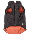 Touchdog Waggin Swag Fashion Designer Reversible 3M Insulated Pet Dog Coat Jacket, X-Small, Brown / Orange