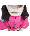 Touchdog Mount Pinnacle Waterproof And Windproof Fashion Designer Insulated Pet Dog Coat Ski Jacket Hooded Raincoat, X-Large, Pink