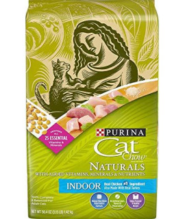 Purina Cat Chow Naturals Dry Cat Food, Indoor With Real Chicken & Turkey, 3.15 Lb Bag
