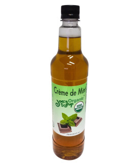 JoeAs Syrup Organic Flavored Syrup, Organic crAme de Mint, 750 ml