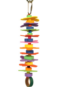 A&E cage company 001440 Happy Beaks Flower Power Toy Multicolored