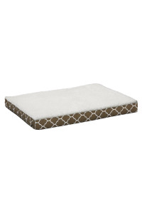 Orthopedic Dog Bed w/ Removable Dog Bed Cover ft. Teflon Fabric Protector, XL Dog Breed, 36 x 48 Inch, Brown / White Geometric Pattern