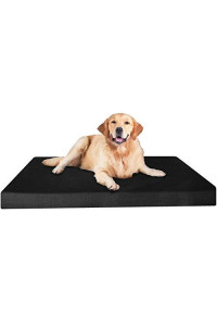 Dogbed4less XXL Heavy Duty Orthopedic Gel Memory Foam Pet Bed with Waterproof Internal Case + 2 Washable Canvas External Cover for Big Dog Fit 54X37 Crate