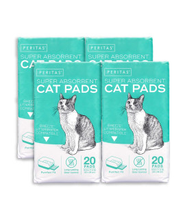Peritas cat Pads generic Refill for Breeze Tidy cat Litter System cat Liner Pads for Litter Box Quick-Dry, Super Absorbent, Leak Proof 169x114 (Original, 80 count)