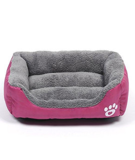Wysbaoshu Warm Dog Beds Soft Pet Bed Sofa For Small Medium Large Dogs & Cats(Lrose Red)