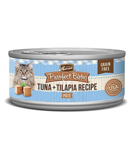 Merrick Purrfect Bistro Grain Free, 5.5 oz, Tuna & Tilapia Pate - Pack of 24