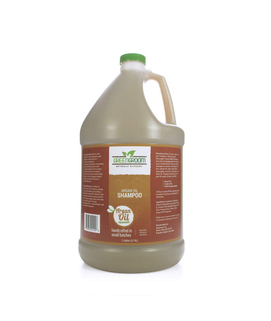 green groom Argan Oil Dog Shampoo, 1 gallon - Vitamin E and Antioxidant Rich, Restores Shine, Moisturizing, Natural Ingredients, Helps Relieve Dry Itchy Skin, Adds Moisture to the coat