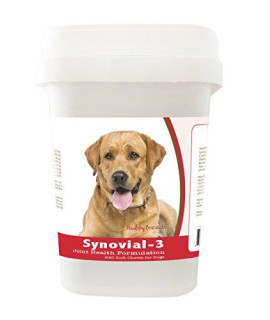 Healthy Breeds Synovial 3 Dog Hip & Joint Support Soft chews For Labrador Retriever Light Brown - Over 200 Breeds - glucosamine Msm Omega & Vitamins Supplement - cartilage care - 240 ct