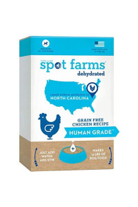 Spot Farms Natural Chicken Dehydrated Dog Food Human Grade Grain Free 3.5 lbs Makes 14 lbs (97508)