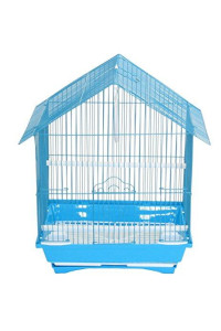 YML A1114MBLU House Top Style Small Parakeet Cage, 11 x 9 x 16