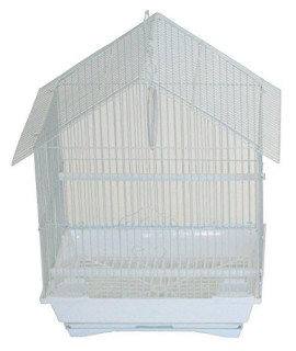 YML A1114MWHT House Top Style Small Parakeet Cage, 11 x 9 x 16