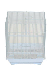 YML A1124MWHT Flat Top Small Parakeet Cage, 11 x 8.5 x 14